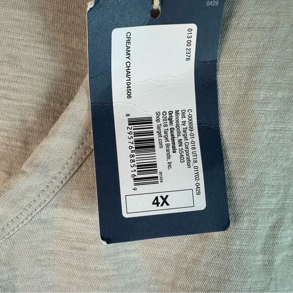 Universal Thread 3 identical, V-neck T-shirts casual cream summer plus size NWT - Picture 3 of 7